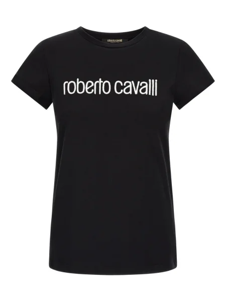 Tricou Roberto Cavalli cu broderie negru