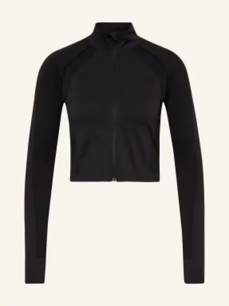 Sweaty Betty Krótka Kurtka Treningowa Athlete schwarz czarna