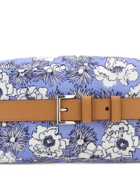 Curea Prada cu model floral cu imagine albastru
