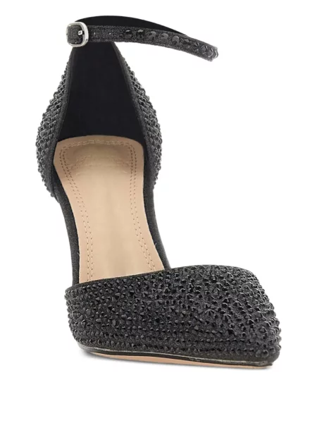 Stras pantofi cu toc Twenty Fourhaitch cu bretele negru