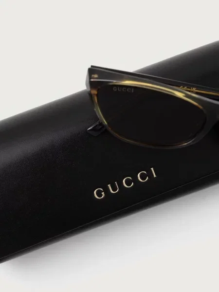 Gucci okulary przeciwsłoneczne kocie oczy brązowe
