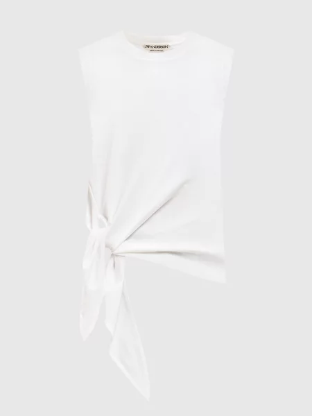 Майка з вишивкою монограми Jw Anderson біла