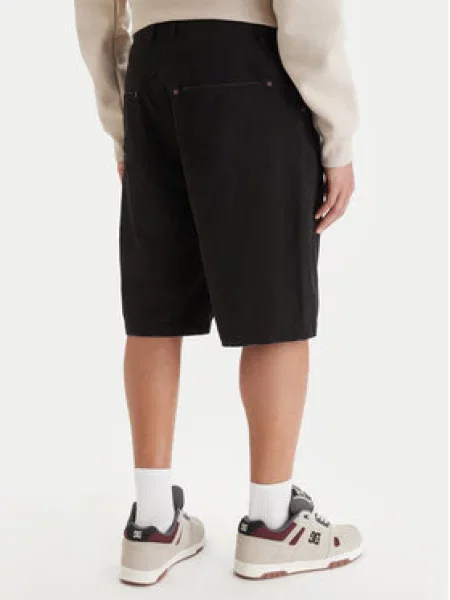 DC Shoes Jeans kratke hlače Wide Leg črna