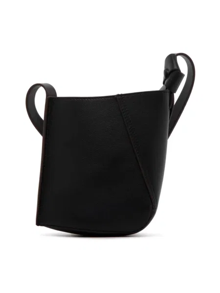 Torebka hobo Lanvin skórzana wiązana czarna