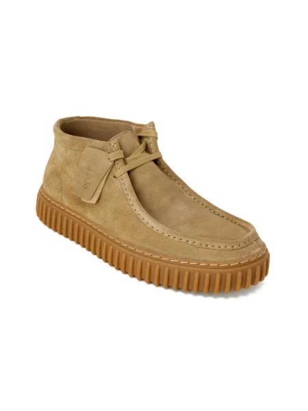 Botki Clarks zamszowe casual beżowe