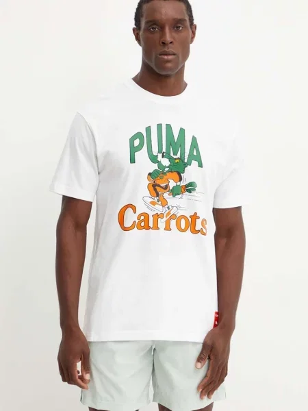 Puma tričko X CARROTS Graphic Tee bílé