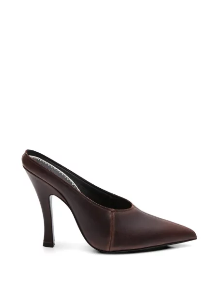 Papuci tip mules Magda Butrym din piele maro