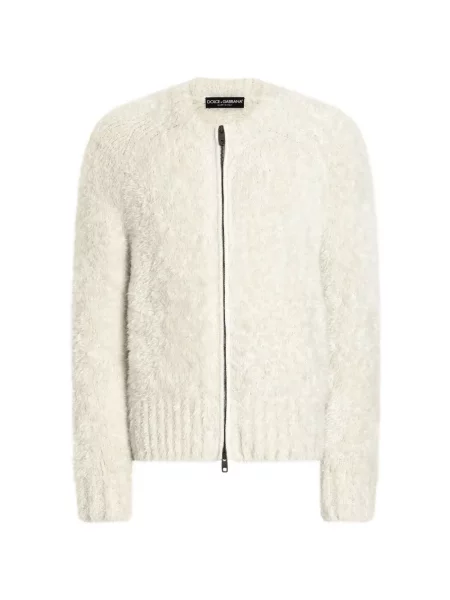 Pulover Dolce & Gabbana din lână alpaca alb