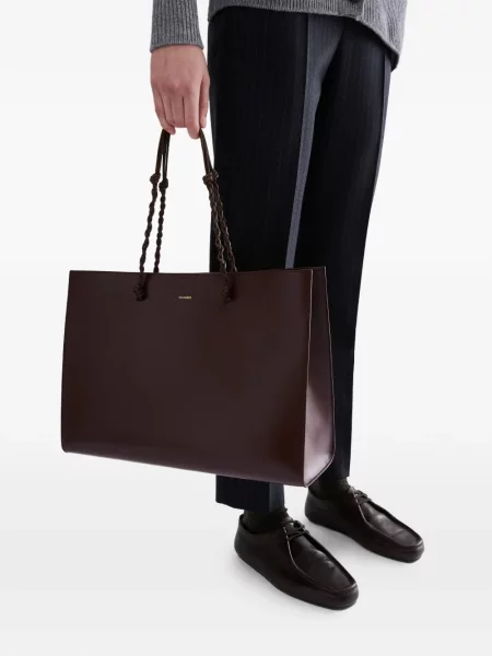 Geantă shopper Jil Sander maro