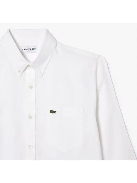 Lacoste Lniana Koszula Lacoste biała