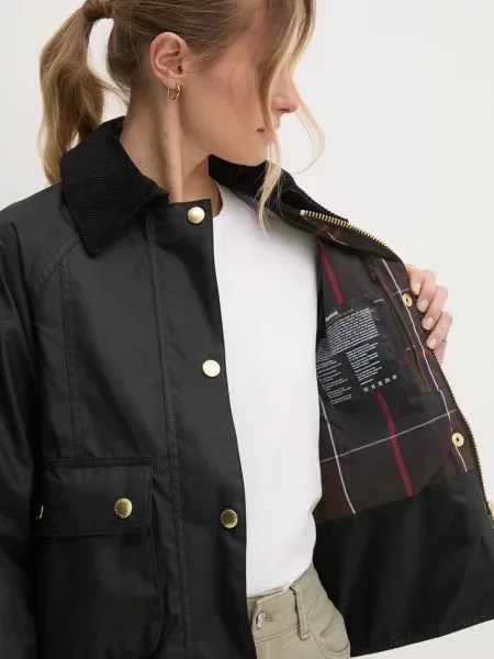 Куртка Barbour Cropped Beadnell Wax демісезонна чорний