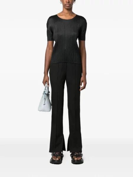Tricou Pleats Please Issey Miyake negru