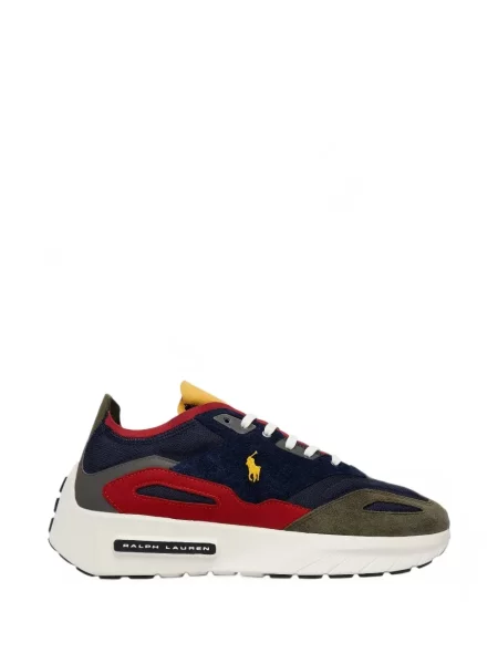 Sneakerși Polo Ralph Lauren din piele de căprioară cu imagine cu cordon maro