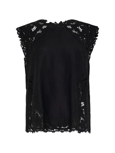 Top Ulla Johnson din dantelă negru