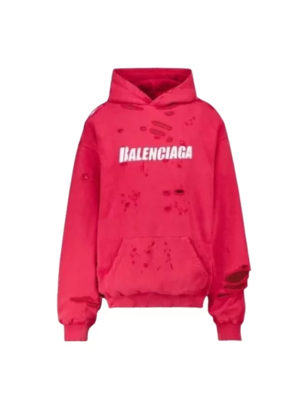 Bluza z kapturem Balenciaga czerwona