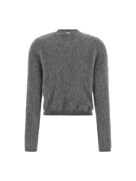 Sweter Twinset wełniany szary