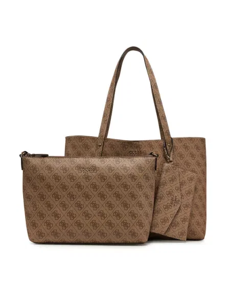 GUESS Shopper torba Brenton / svijetlosmeđa smeđa