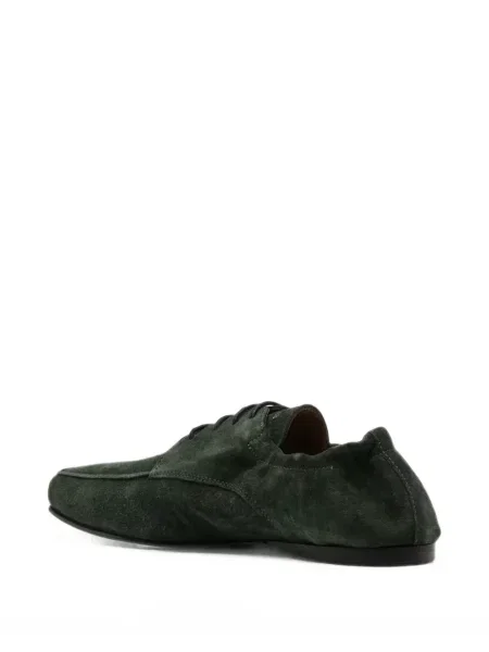 Pantofi derby Egonlab din piele de căprioară verde