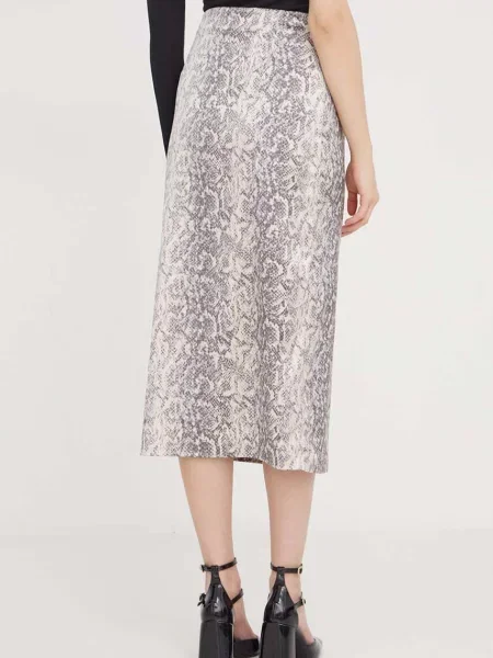Sukně Abercrombie & Fitch midi béžová