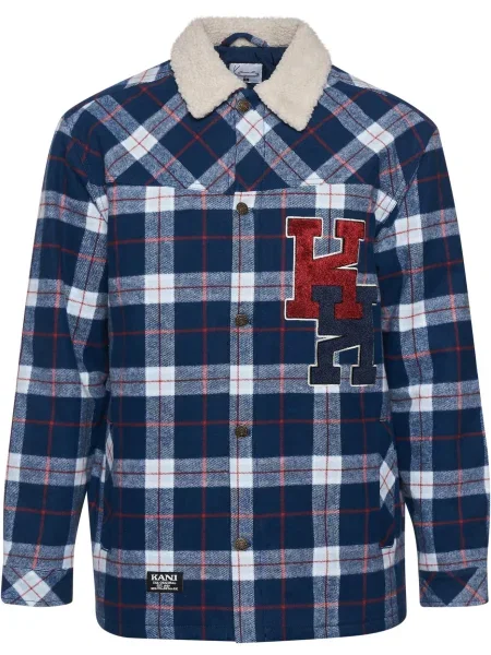 Karl Kani Geacă de primăvară-toamnă bej / bleumarin / roșu alb