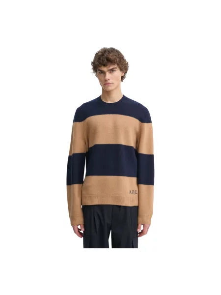 Sweter A.p.c. wełniany brązowy