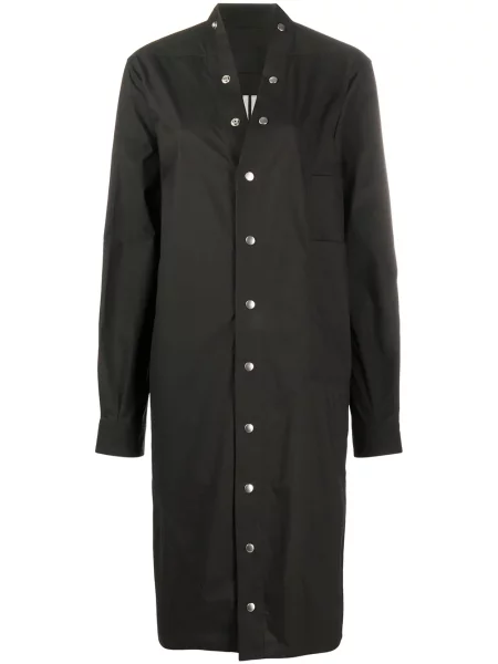 Rochie tip cămașă Rick Owens de costum negru