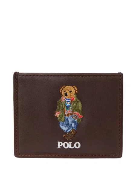 Șosete Polo Ralph Lauren de in cu broderie în carouri roșu