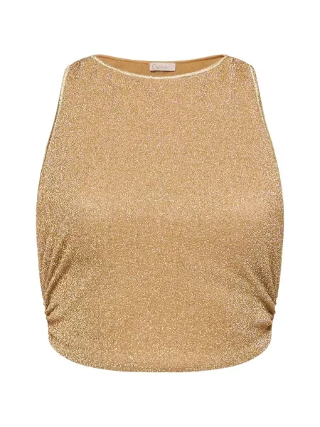 Top Oseree fără mâneci auriu