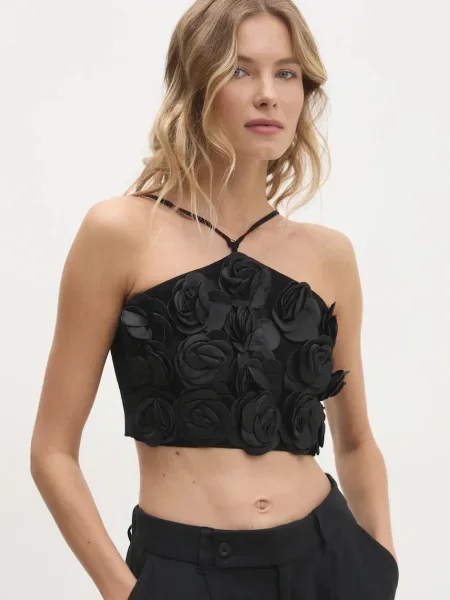 Блуза Answear Lab с апликация черно