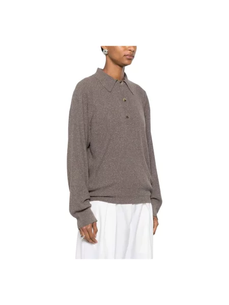 Koszulka polo Calvin Klein brązowa