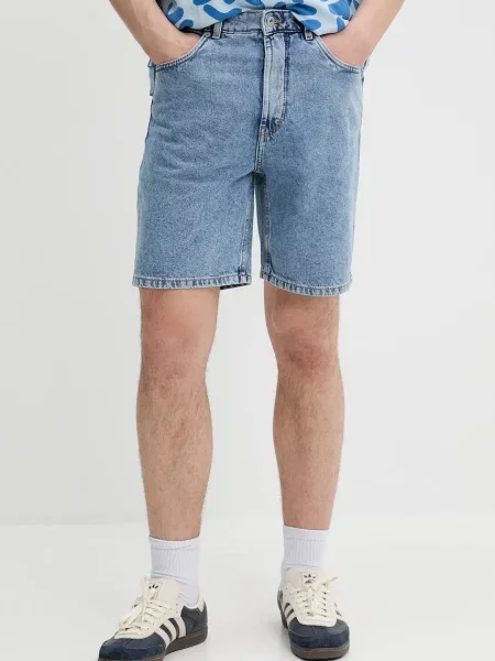 Jeans kratke hlače Solid modra