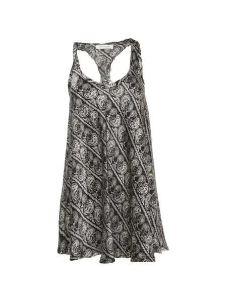Ujjatlan paisley mintás blúz Pierre Balmain nyomtatás fekete