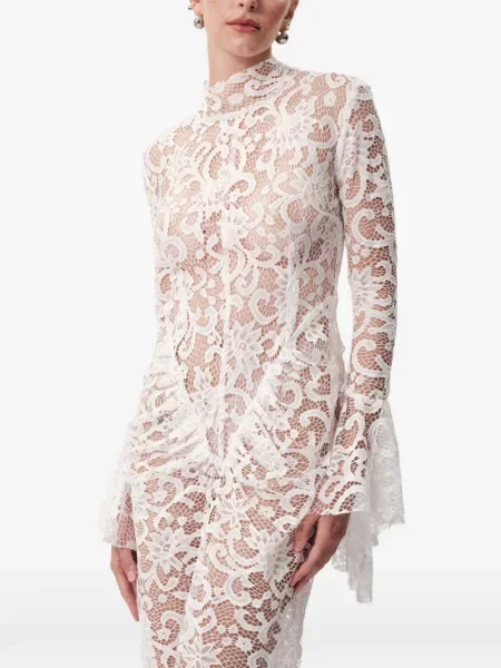 Lung rochie maxi Concepto din dantelă alb