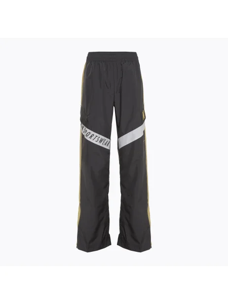 Дамски панталони Nike Sportswear Woven High-Waisted dark smoke grey/saturn gold/white бяло