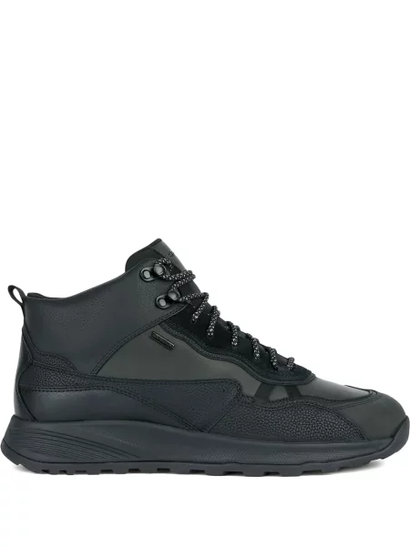 Botine Geox cu șireturi din piele negru