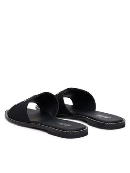 Max Mara Beachwear natikači z ravnim podplatom Bchcaucaso črna
