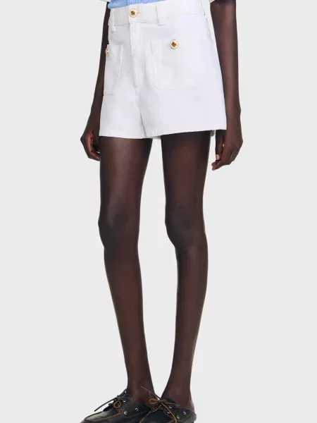 Джинсові шорти Sandro білі