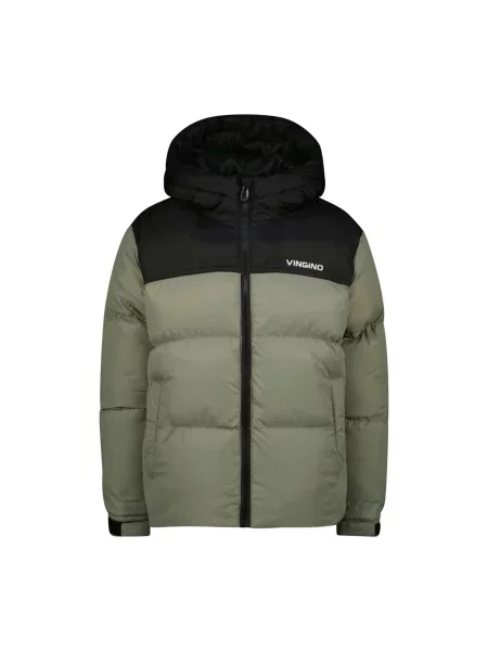 VINGINO Geacă de iarnă Tedi verde pastel / negru alb