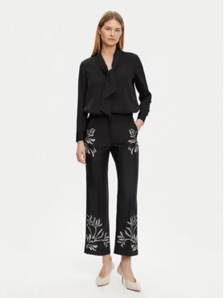 Marella Kalhoty z materiálu Egizio Flare Fit černá