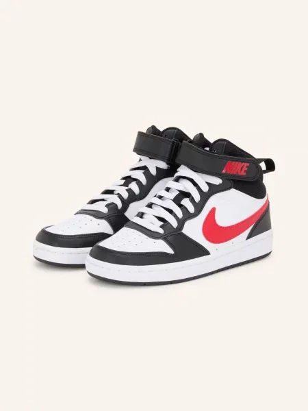 Nike Wysokie Sneakersy Court Borough Mid 2 schwarz białe
