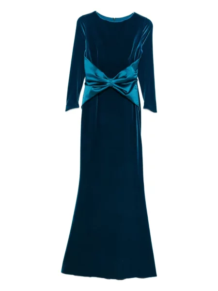 Rochie maxi Chiara Boni La Petite Robe de catifea de costum albastru