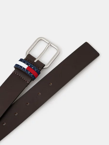 Tommy Jeans opasok pánsky kožený hnedá