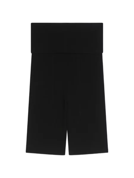 Pantaloni scurți Dries Van Noten tricotate biker negru