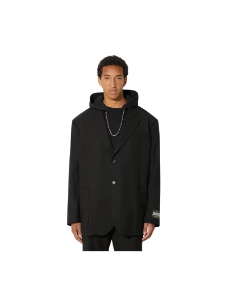 AMBUSH marynarka wełniana Oversized Jacket czarny