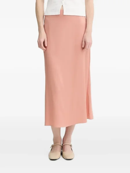 Fustă midi Marc O'polo până la genunchi portocaliu