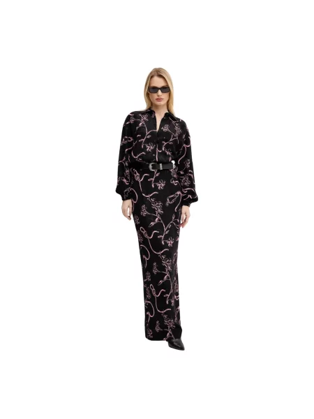 Sukienka maxi Moschino czarna