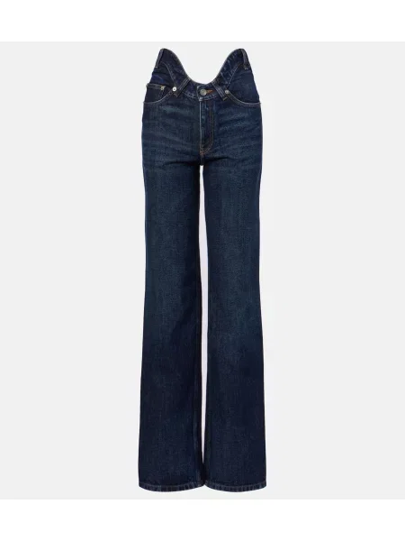 Blugi cu croială tip bootcut Jean Paul Gaultier albastru
