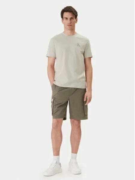 Calvin Klein Jeans majica za muškarce od pamuka bež