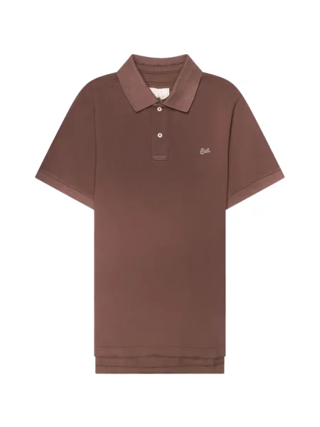 Tricou polo Erl cu autograf maro