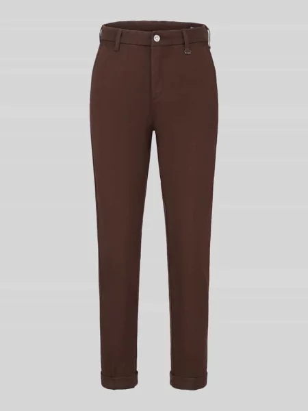 Chinos o kroju straight fit z mieszanki bawełny Mac